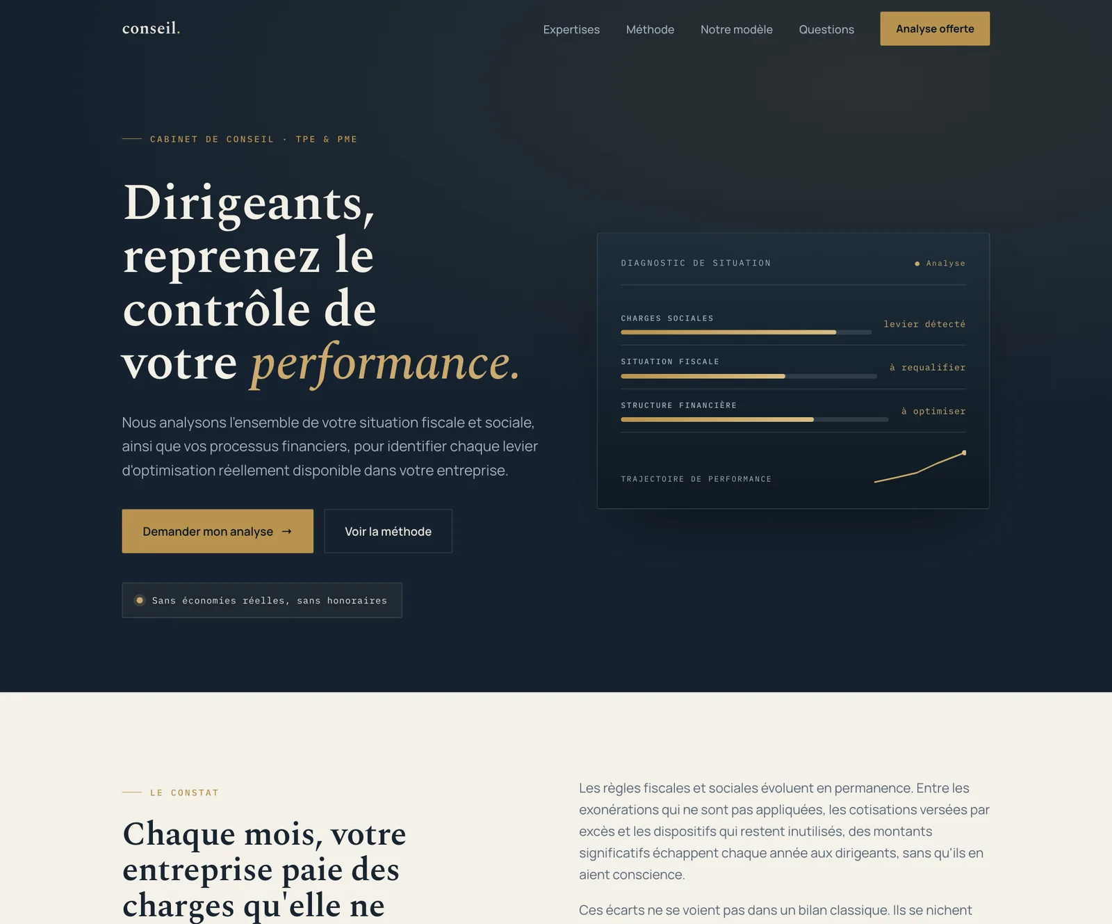 Aperçu du site Cabinet Conseil