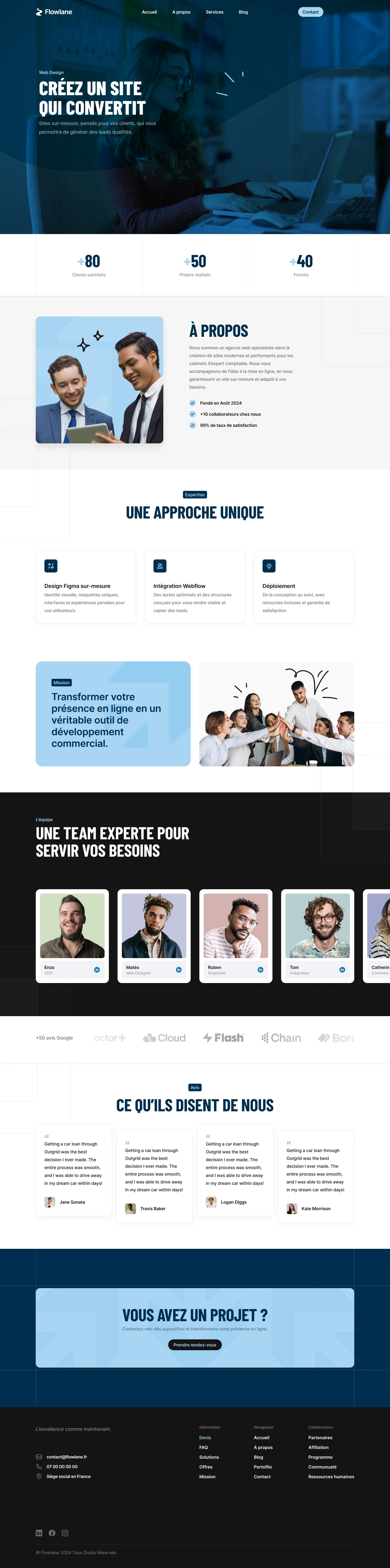 Aperçu du site Flowlane