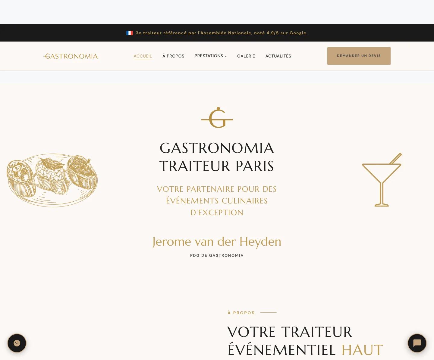 Aperçu du site Gastronomia Traiteur