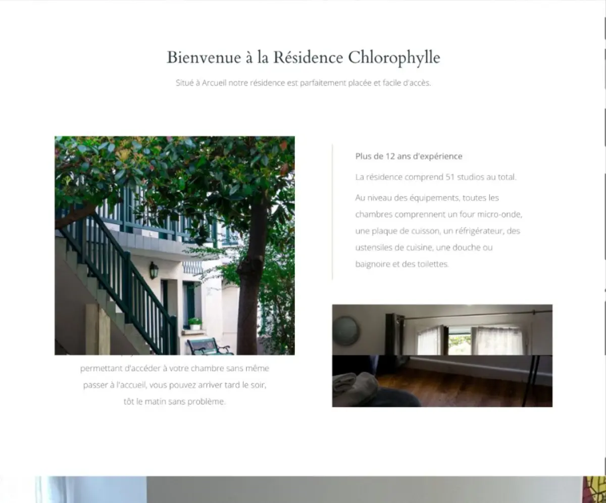 Aperçu du site Résidence Chlorophylle