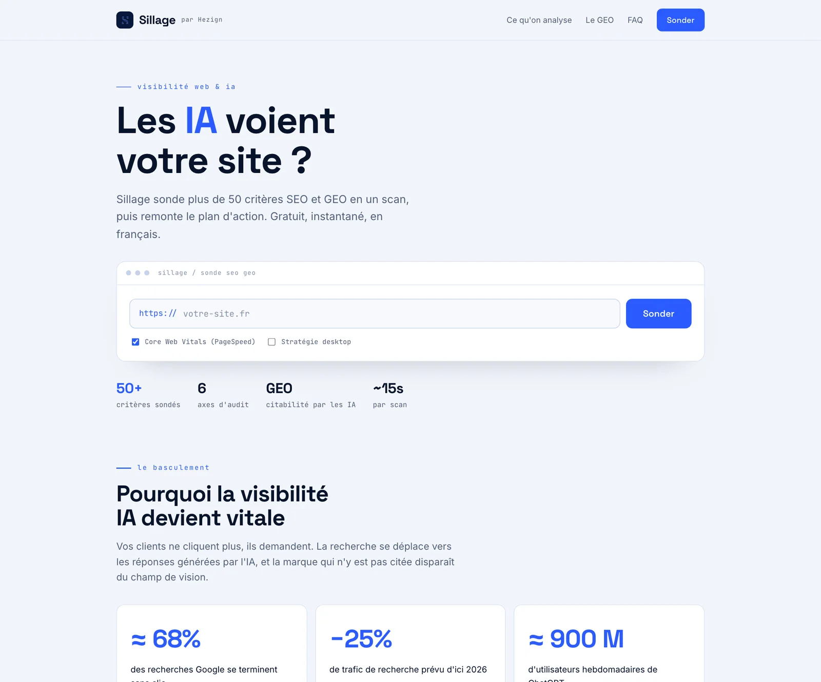 Aperçu du site Sillage