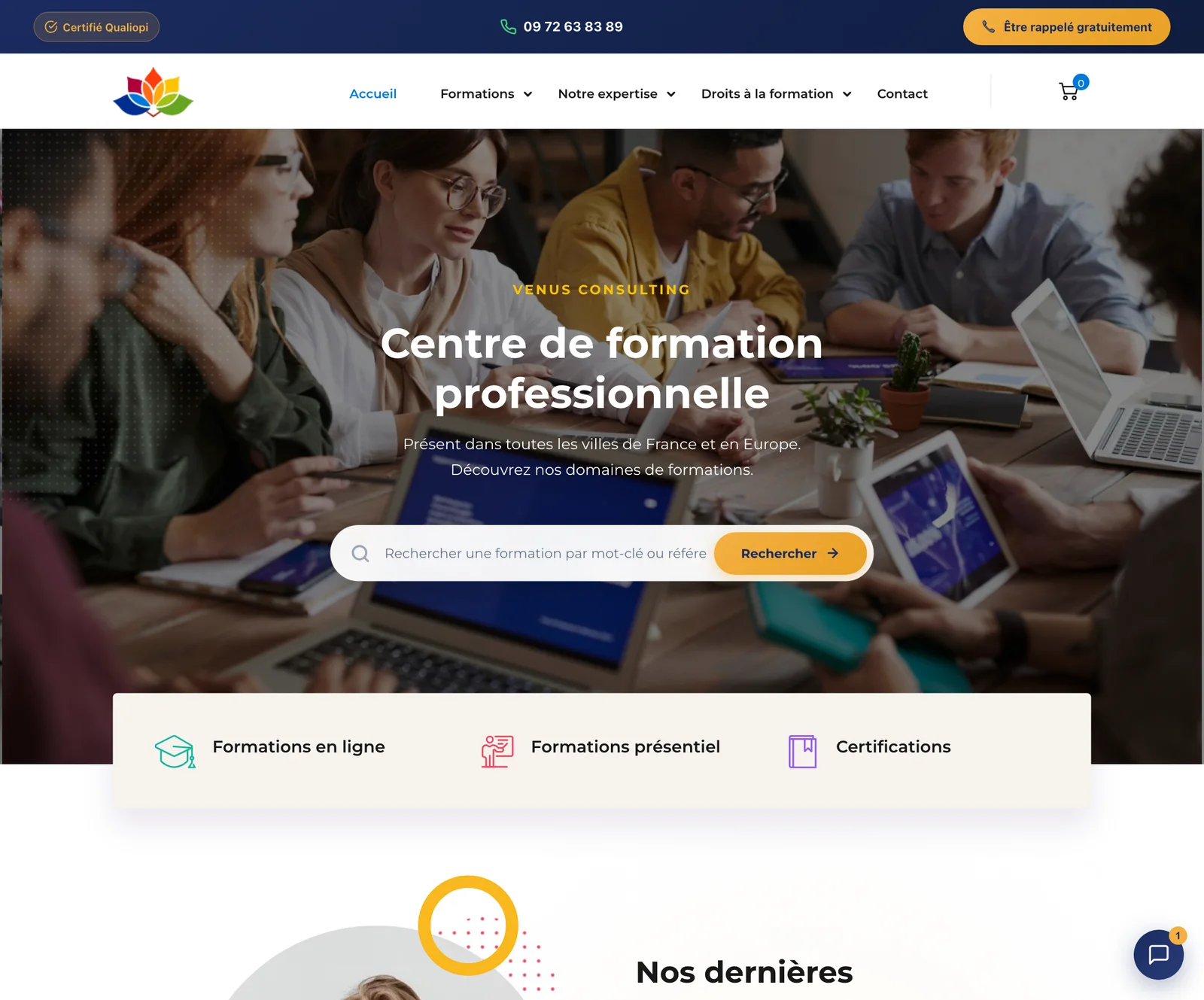 Aperçu du site Venus Consulting
