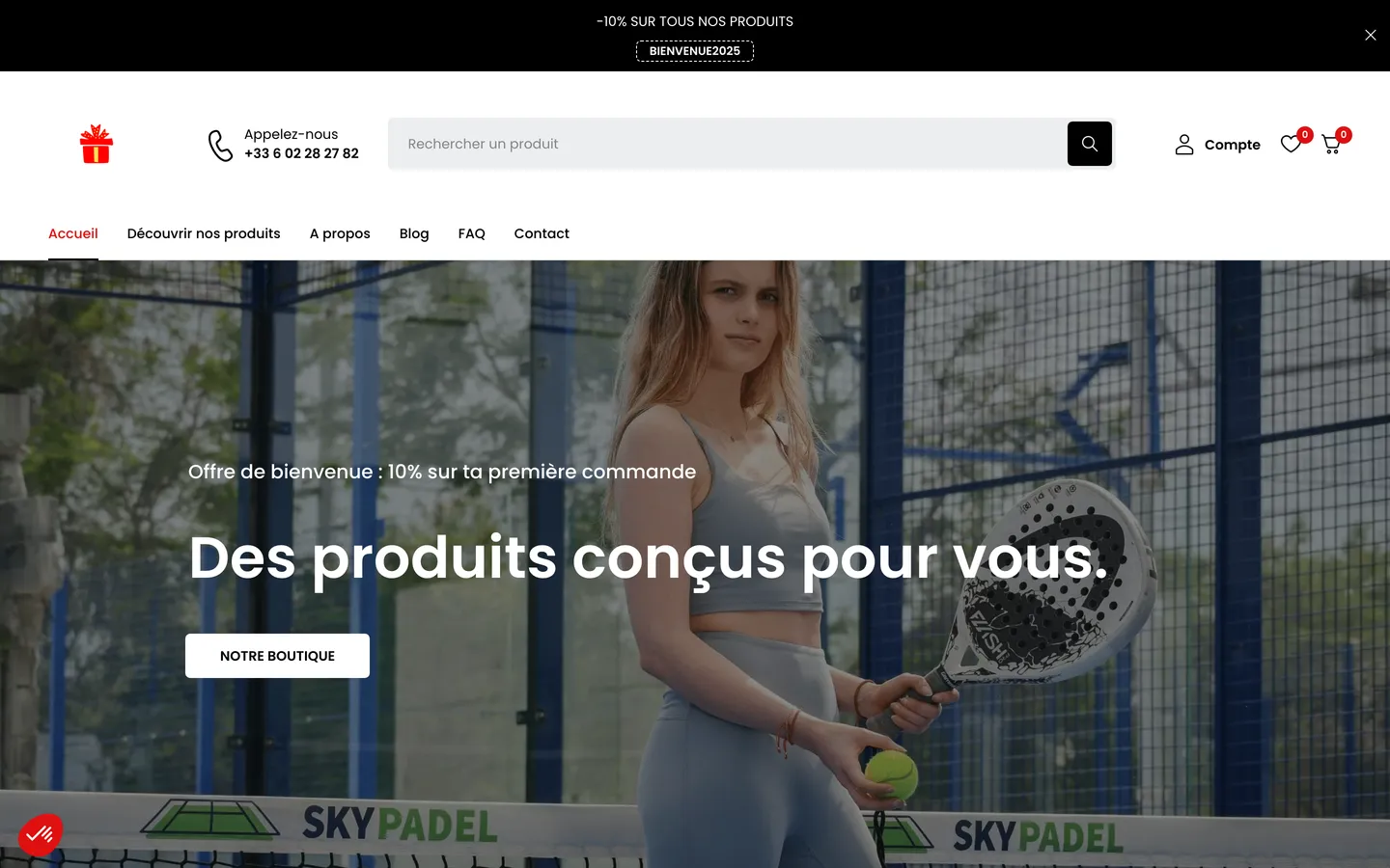 Aperçu du site Cadeau à offrir
